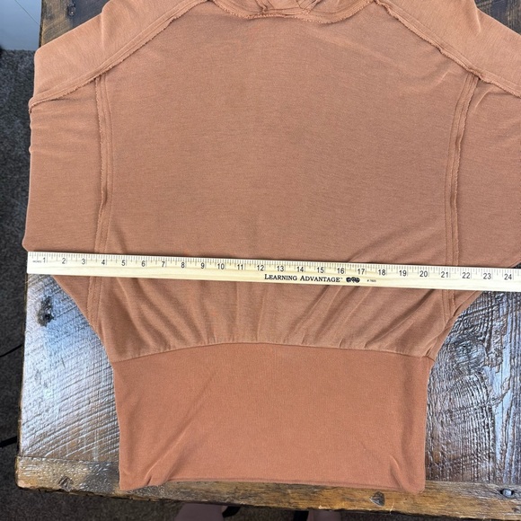 FP Movement Copper Hooded Dolman Top Medium | Soft Modal Blend Pullover - Picture 4 of 9